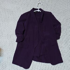 SHEIN Deep Purple Blazer And Pants